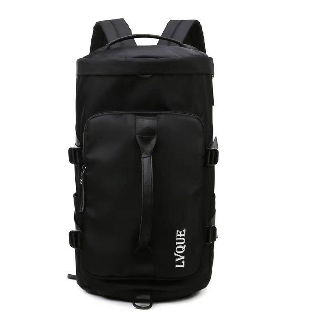 Large Capacity Travel Duffle Bag Sport Gym Backpack -Black