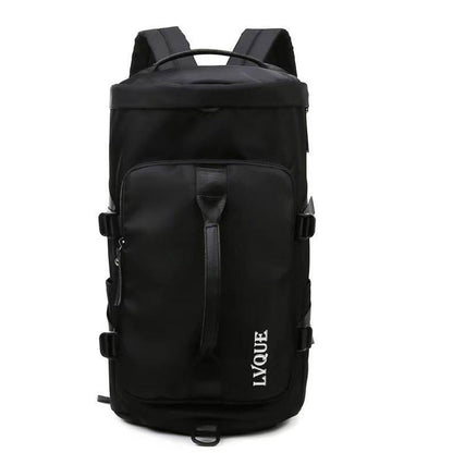 Large Capacity Travel Duffle Bag Sport Gym Backpack -Black