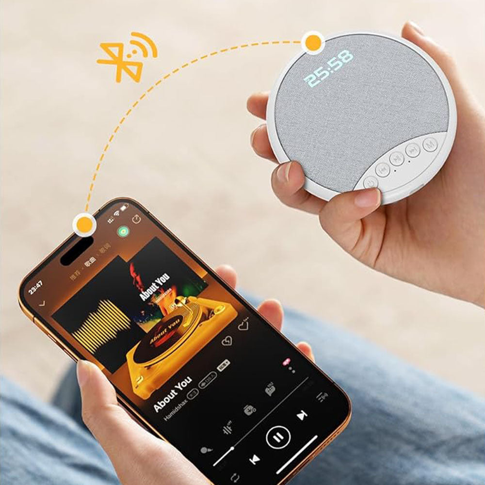 White Noise Machine Bluetooth 5.4 Pillow Speaker for Sleeping Travel