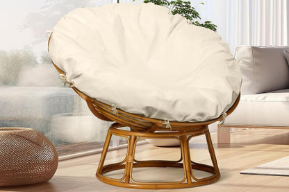 Papasan Cushion Cover Water-Resistant Papasan Chair Cushion Slipcover -Beige