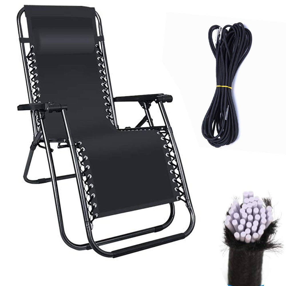 4Pcs Set Heavy Duty Bungee Cords Replacement Elastic Ropes for Lounge Chairs Folding Beds