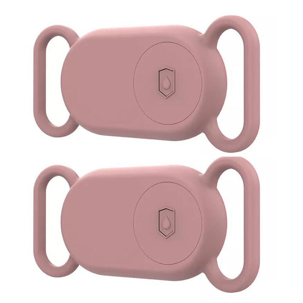2Pcs Silicone Protective Case Water Resistant Cover for Samsung Galaxy  SmartTag2 Pink