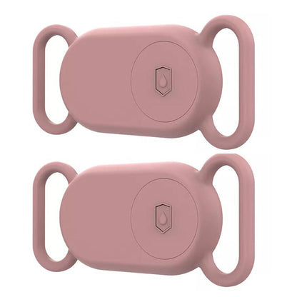 2Pcs Silicone Protective Case Water Resistant Cover for Samsung Galaxy  SmartTag2 Pink