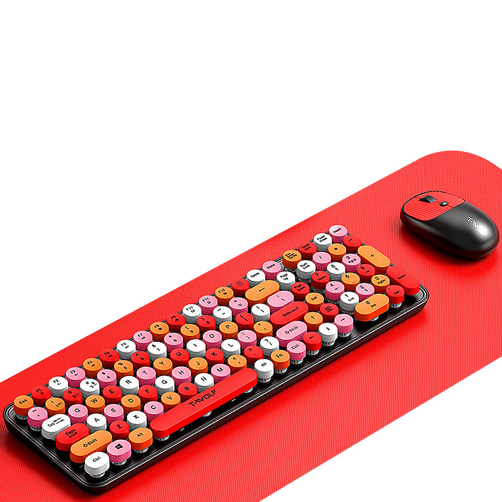 Colorful 2.4GHz Wireless Keyboard and Mouse Combo Plug and Play for Laptop PC Style 2