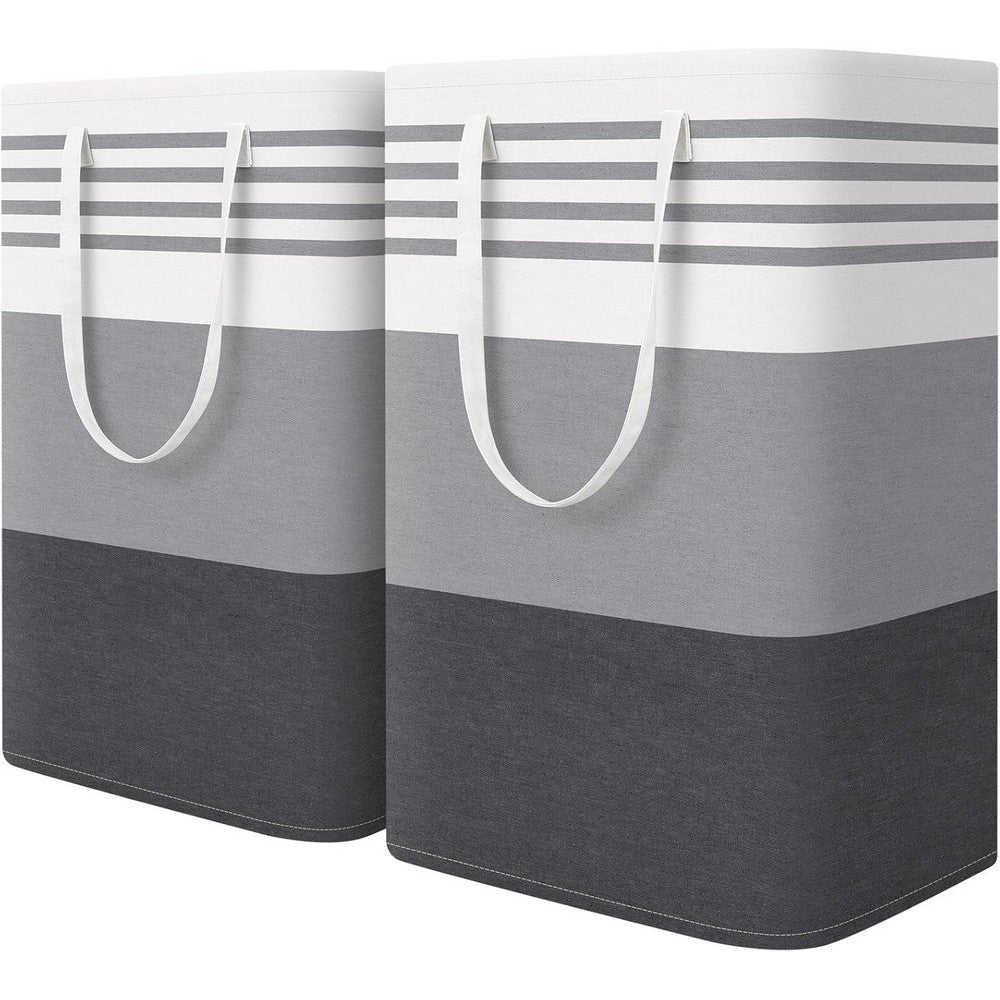 2Pcs Large Laundry Baskets Waterproof Laundry Hampers Collapsible Clothes Hamper