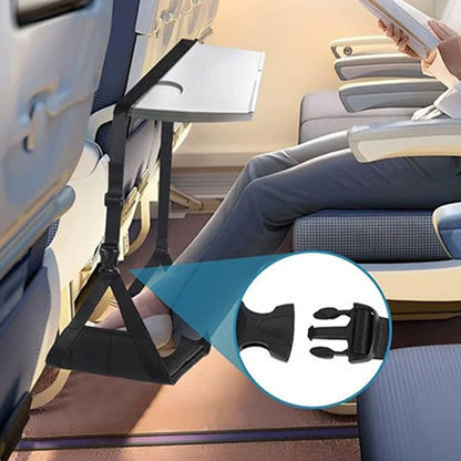 Airplane Foot Hammock Travel Foot Rest for Plane with Adjustable Strap