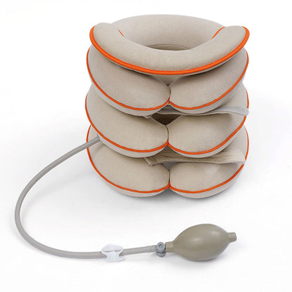 Inflatable Neck Stretcher for Cervical Traction with Innovative 3-Layer Neck Brace Pillow for Neck Support