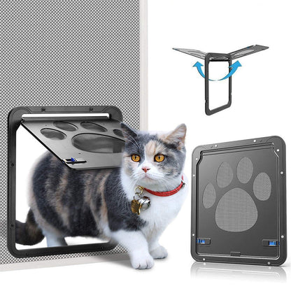 Lockable Pet Flap Screen Door Inside Door for Puppy Dog and Cat House