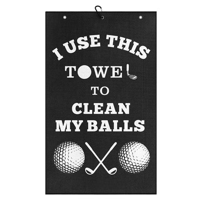 Golf Towel Cleaning Cloth With Clip For Golf Balls Clubs Bags