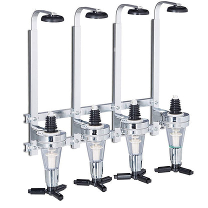 4-Bottle Wall-Mounted Wine Rack and Dispenser for Kitchen or Bar