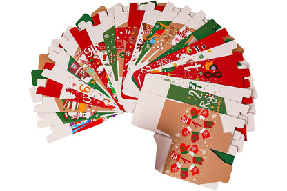 24Pcs DIY Christmas Advent Calendar Box for Candy Make Your Own Advent Calendar