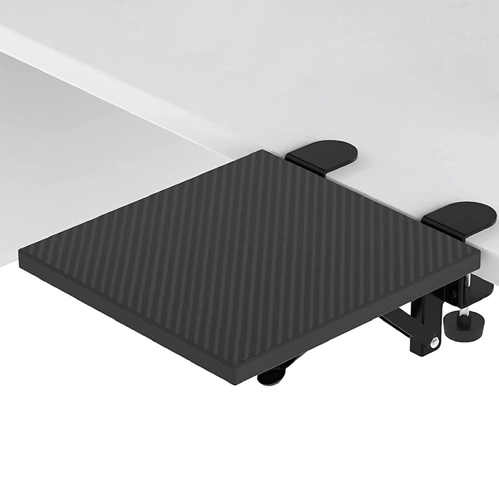 Clamp-On Engineered Wood Desktop Extender Tray