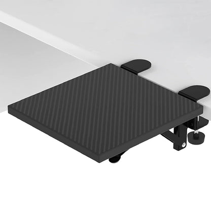 Clamp-On Engineered Wood Desktop Extender Tray