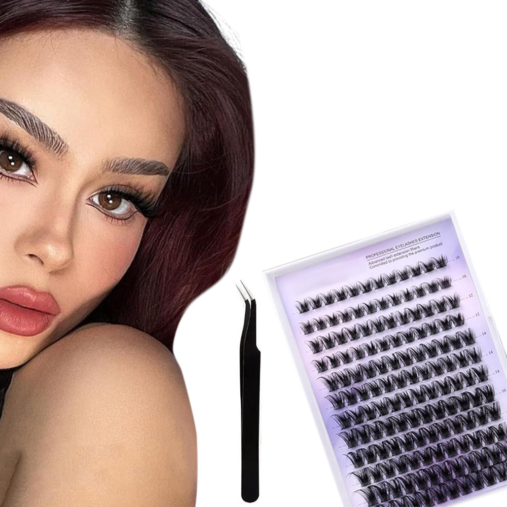144 Pcs Wispy Cluster Eyelash Extensions 10-18mm DIY Lash Clusters