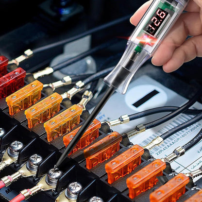 3V 6V 12V 24V Electrical Circuit Voltage Tester with Digital Display for Auto Car LED Light Test Probe Pen Black
