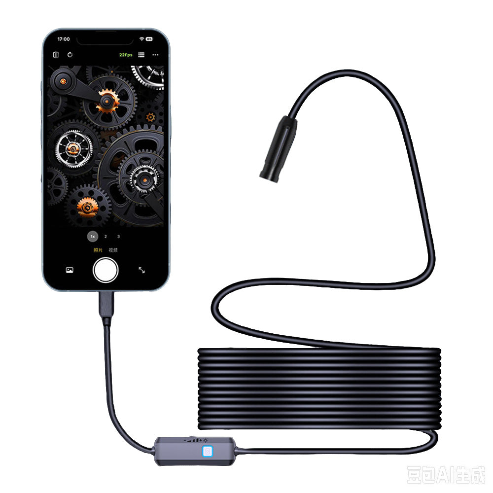 8mm USB Type C Inspection Camera with 8 LED Lights