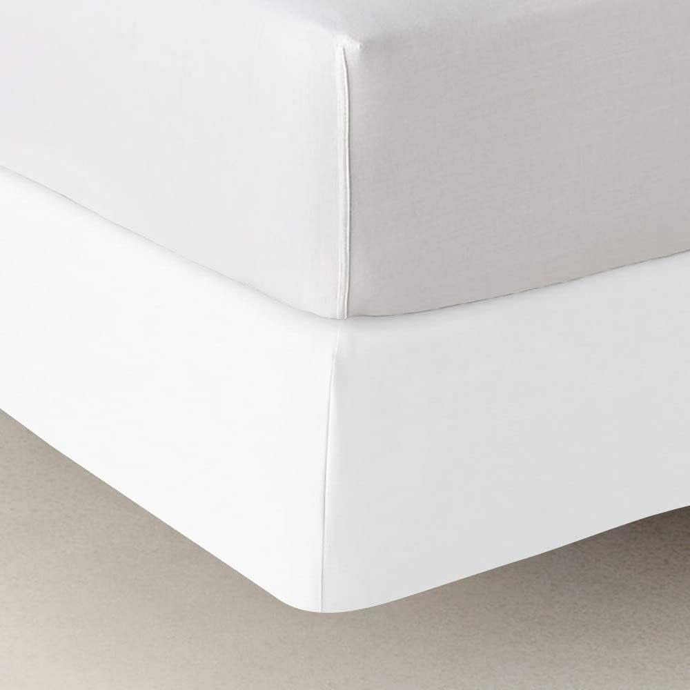Elastic Box Spring Mattress Foundation Cover -White