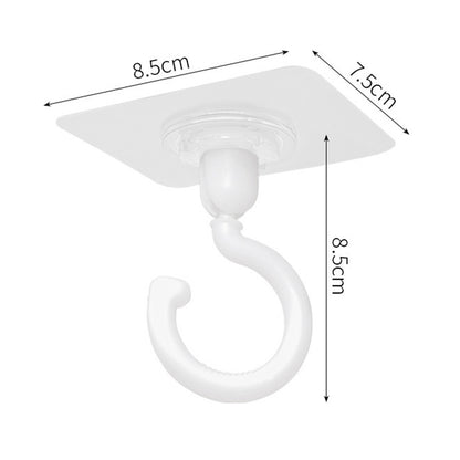 10 Pcs No Drill Ceiling Hooks -White