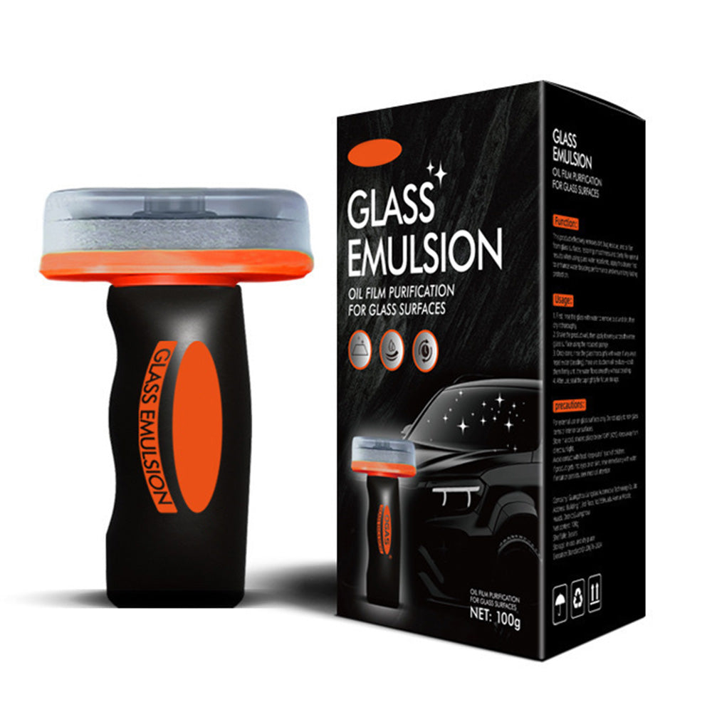 Glass Oil Film Remover For Car Roll-On Glass Compound With Cleaning Board