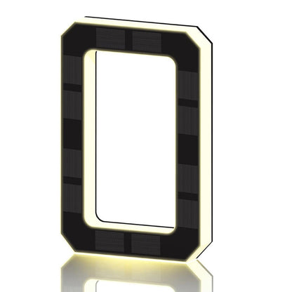 Solar Illuminated Address Sign with Light -Number 0