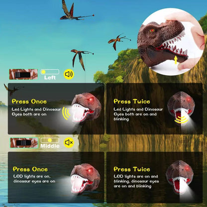 Dinosaur Headlamp Rechargeable LED Headlamps for Kids Flashlights Camping Gear
