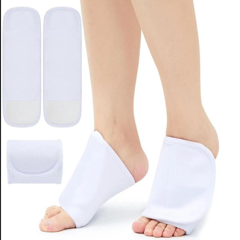 Pair of Foot Castor Oil Wrap Pack Reusable Washable Adjustable Leakproof Castor Oil Ankle Pack Wrap White