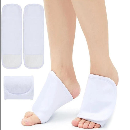Pair of Foot Castor Oil Wrap Pack Reusable Washable Adjustable Leakproof Castor Oil Ankle Pack Wrap White