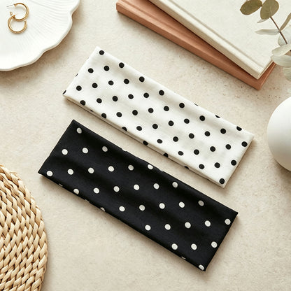 6 Pieces Polka Dot Headbands Set Retro Headbands