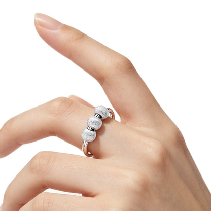 3Pcs Stainless Steel Spinner Rings Fidget Ring Set for Focus for Students and Office Workers