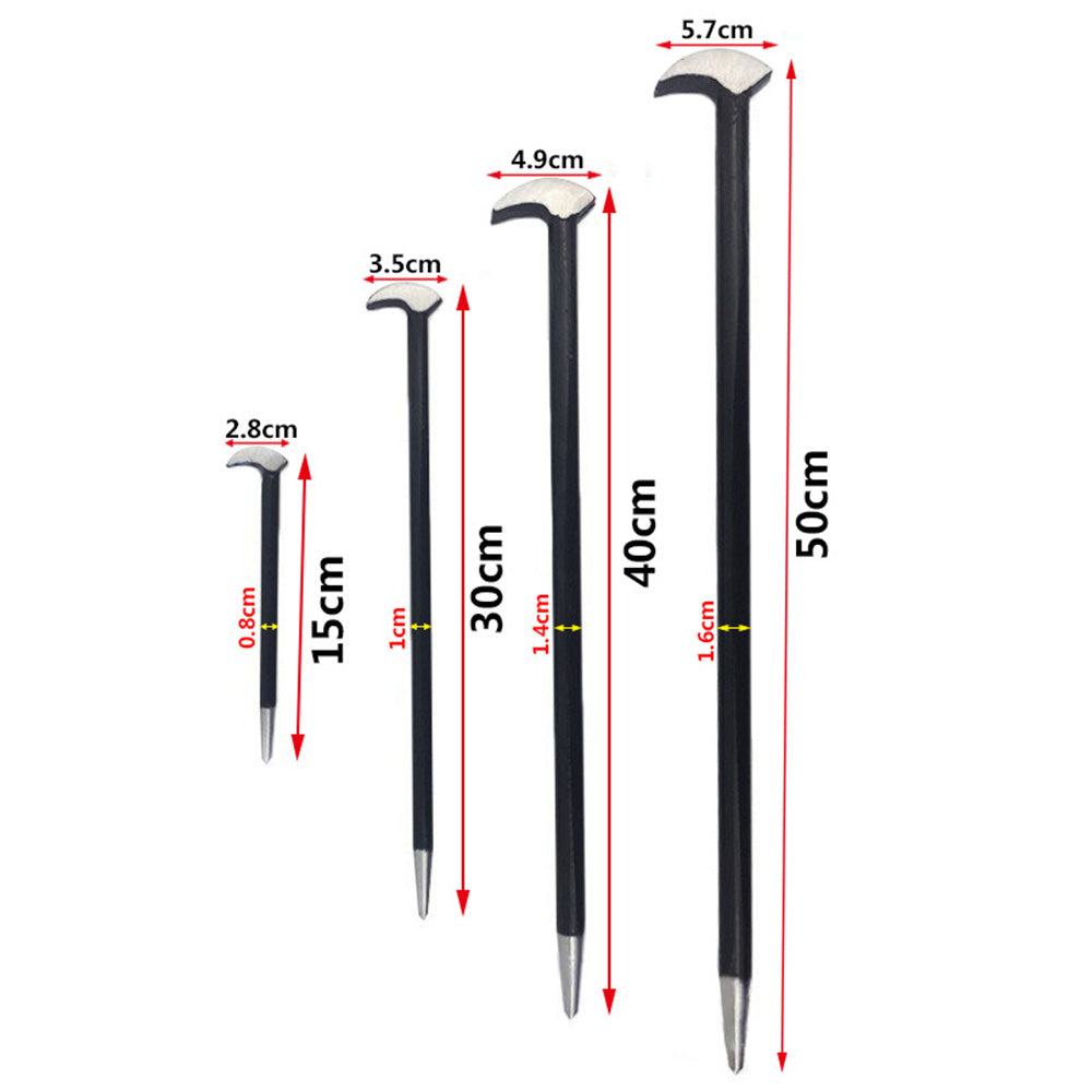 4-Piece Set Pry Bar Tools Wrecking Hand Tool for Automotive Machinery Aligning and Prying
