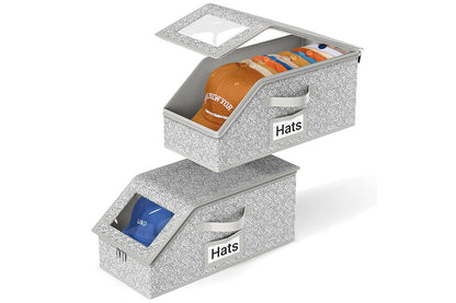 Stackable Hat Storage Organizer Holds up to 12 Caps