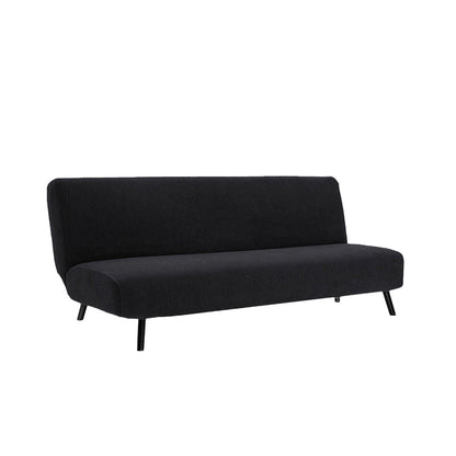 Stretch Armless Cover Sofa Bed Slipcover Protector Elastic Futon Protector Black
