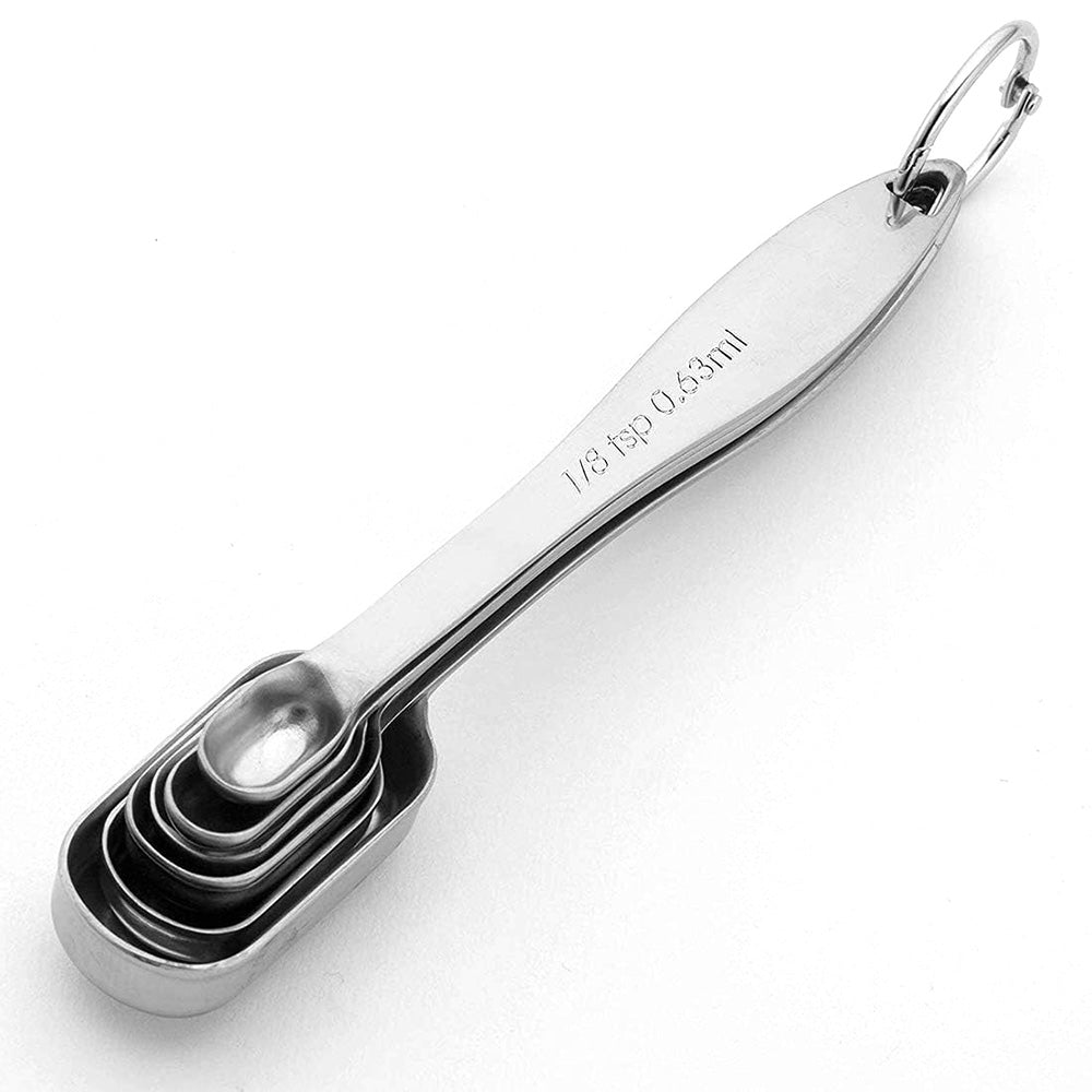6Pcs Stainless Steel Measuring Cups & Spoons Set