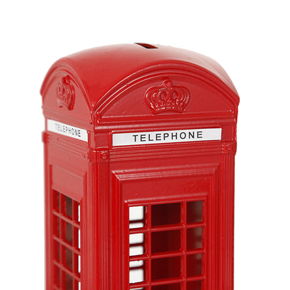 Classic Red Phone Booth Coin Bank Money Box