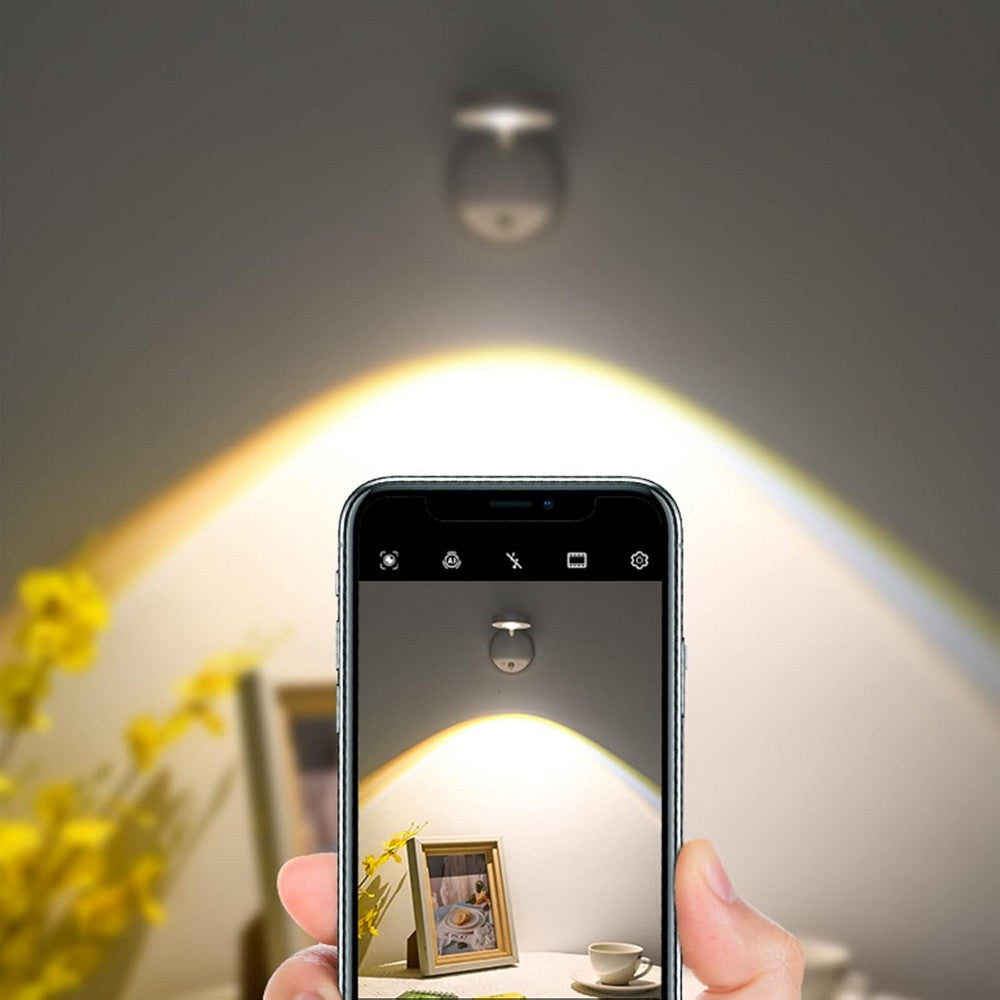 3Pcs Wireless Picture Lights and Mini Accent Spotlights LED Wall Sconce for Art Display-White