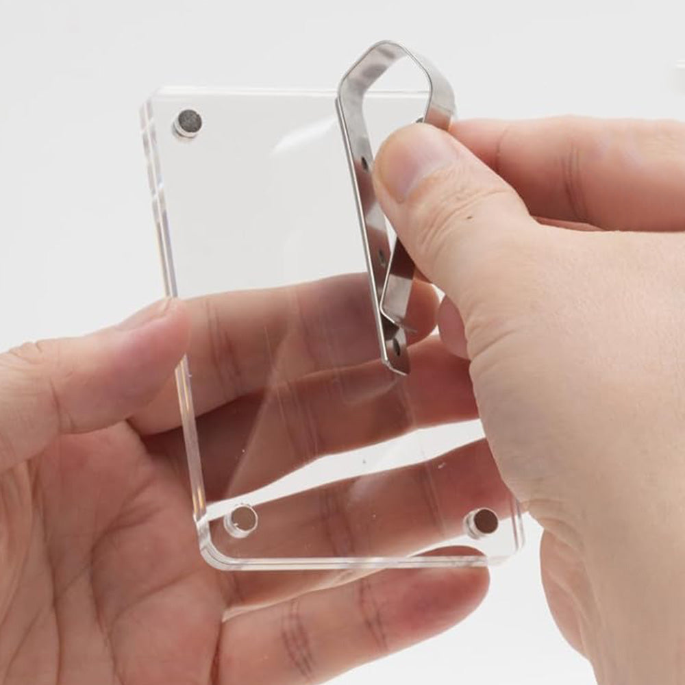 2PCS Clear Car Sun Visor Photo Holders with Magnetic Clips for Pictures