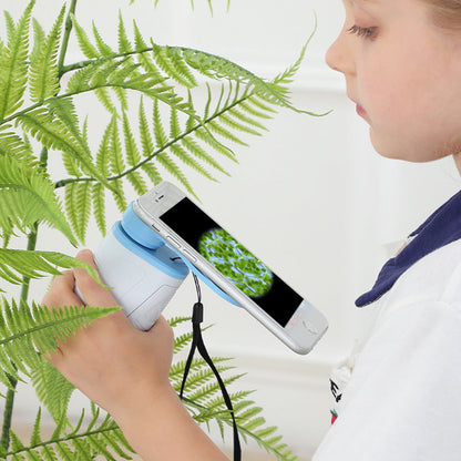 60X-180X Magnification Pocket Microscope Explorer Toy Set for Kids Blue