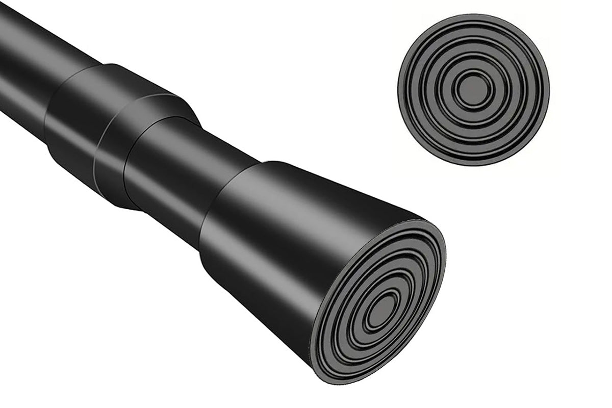 Adjustable No Drilling Black Expandable Curtain Rods