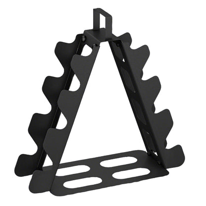 Black Metal Multi-Slot Dumbbell Rack 4 Tier A-Frame Weight Rack