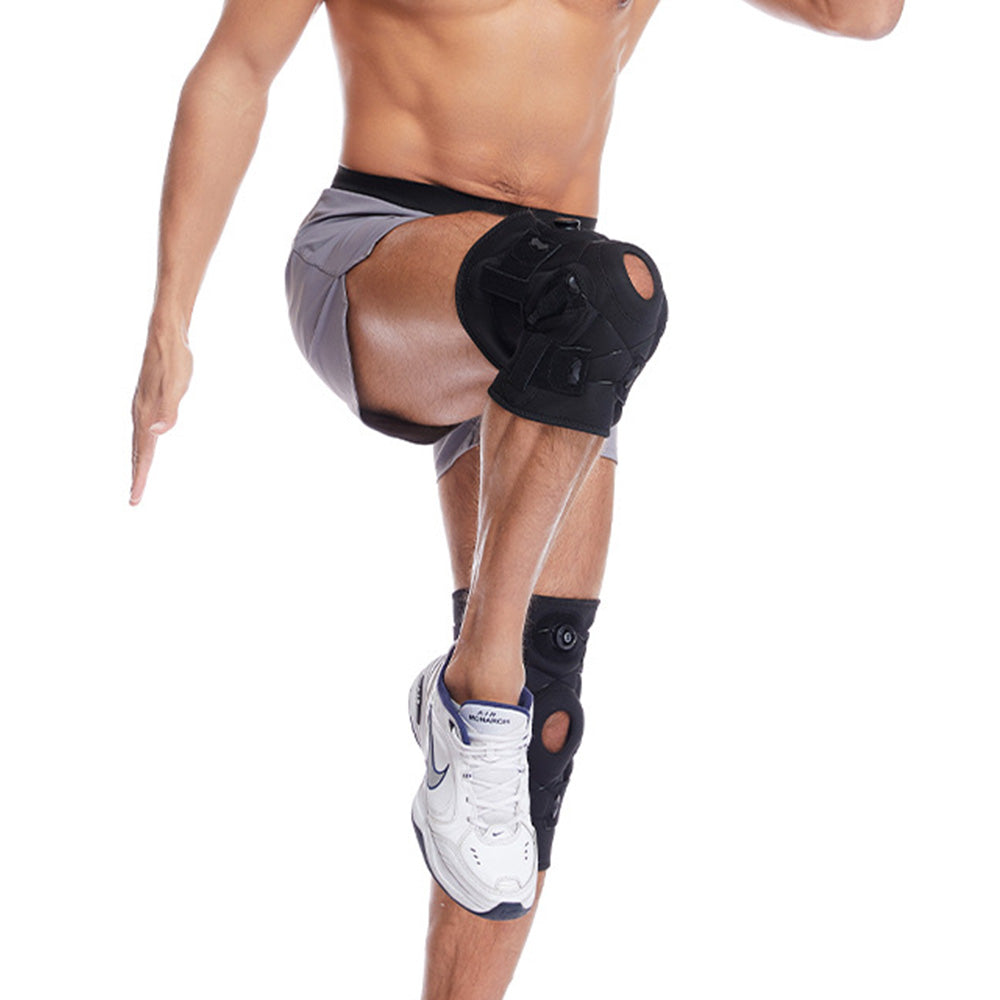 Adjustable Knee Brace with Spring Support for Sports & Patellar Stability