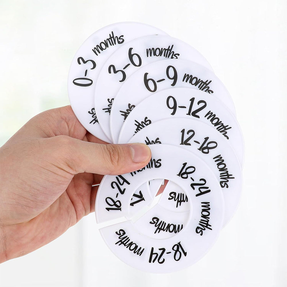 6Pcs Closet Dividers Unisex Clothes Size Age Dividers Closet Wardrobe Clothing Organizer