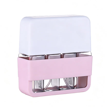 Portable 4-in-1 Travel Bottle Set for Toiletries-Pink