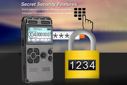 8G Rechargeable LCD Digital Audio Voice Recorder Dictaphone MP3 Player Expandable Up To 128G
