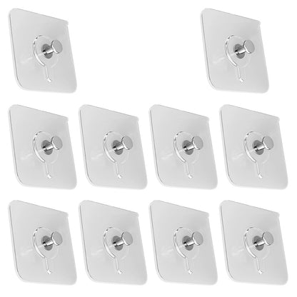 10 Pcs Invisible Picture Hooks No-Drill Self-Adhesive Wall Hangers for Frames