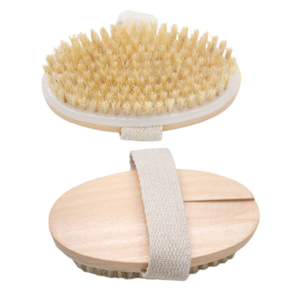 2 Pieces Long Handle Back Shower Brush with Detachable Strap