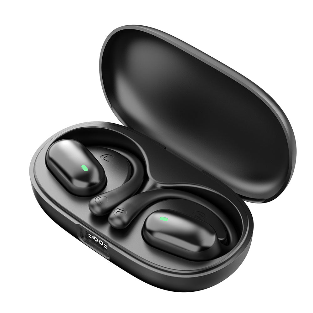 Open Ear Headphones Wireless Bluetooth Headphone with Digital Display for Sports Cycling Running Workout