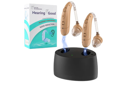 Hearing Aids for Seniors Hearing Aids with Noise Cancelling for Adults Hearing Loss-Khaki