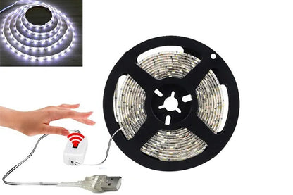 USB LED Strip Light Touch Switch Hand Sweep Cabinet Kitchen Lights Fairy Light-White