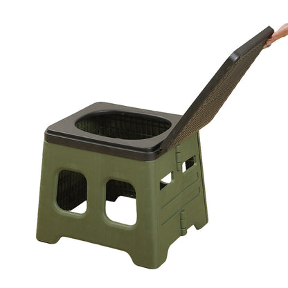 Portable Folding Toilet for Camping and Travel Green