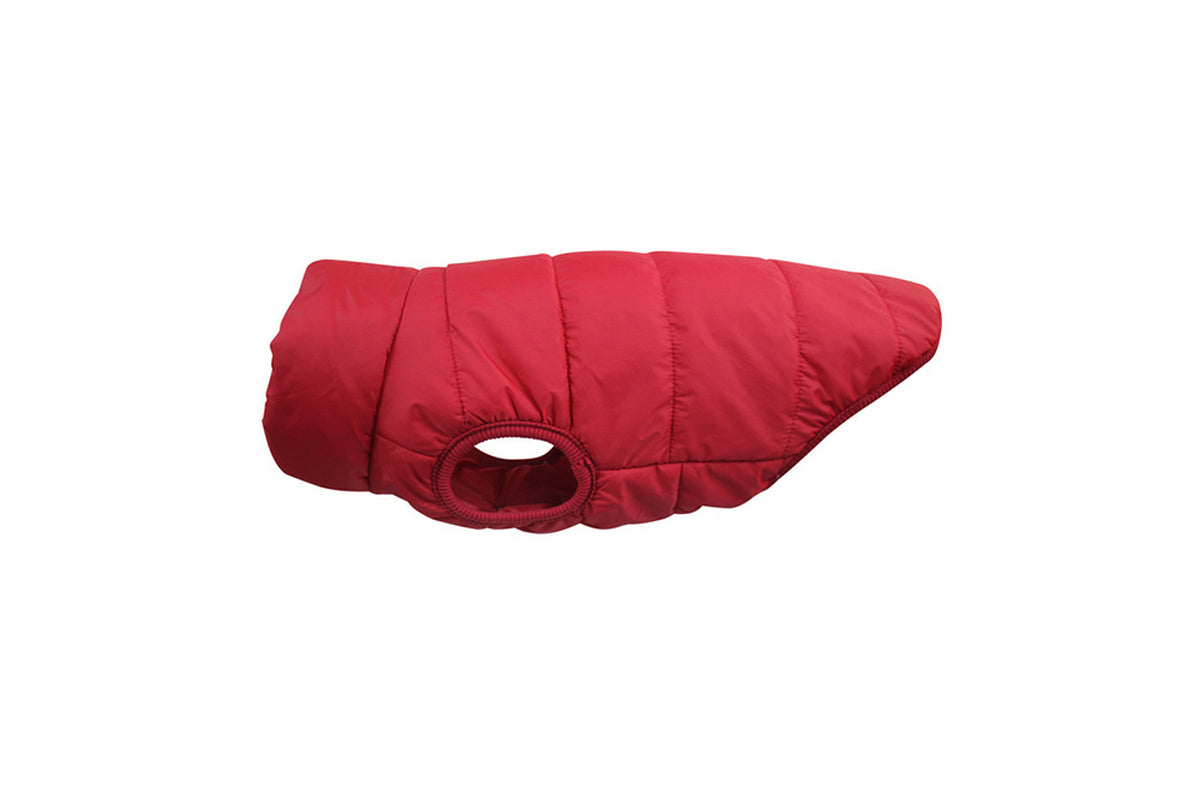 Warm Dog Jacket Cold Weather Coat Warm Doggie Clothes Waterproof Dog Vest-Red
